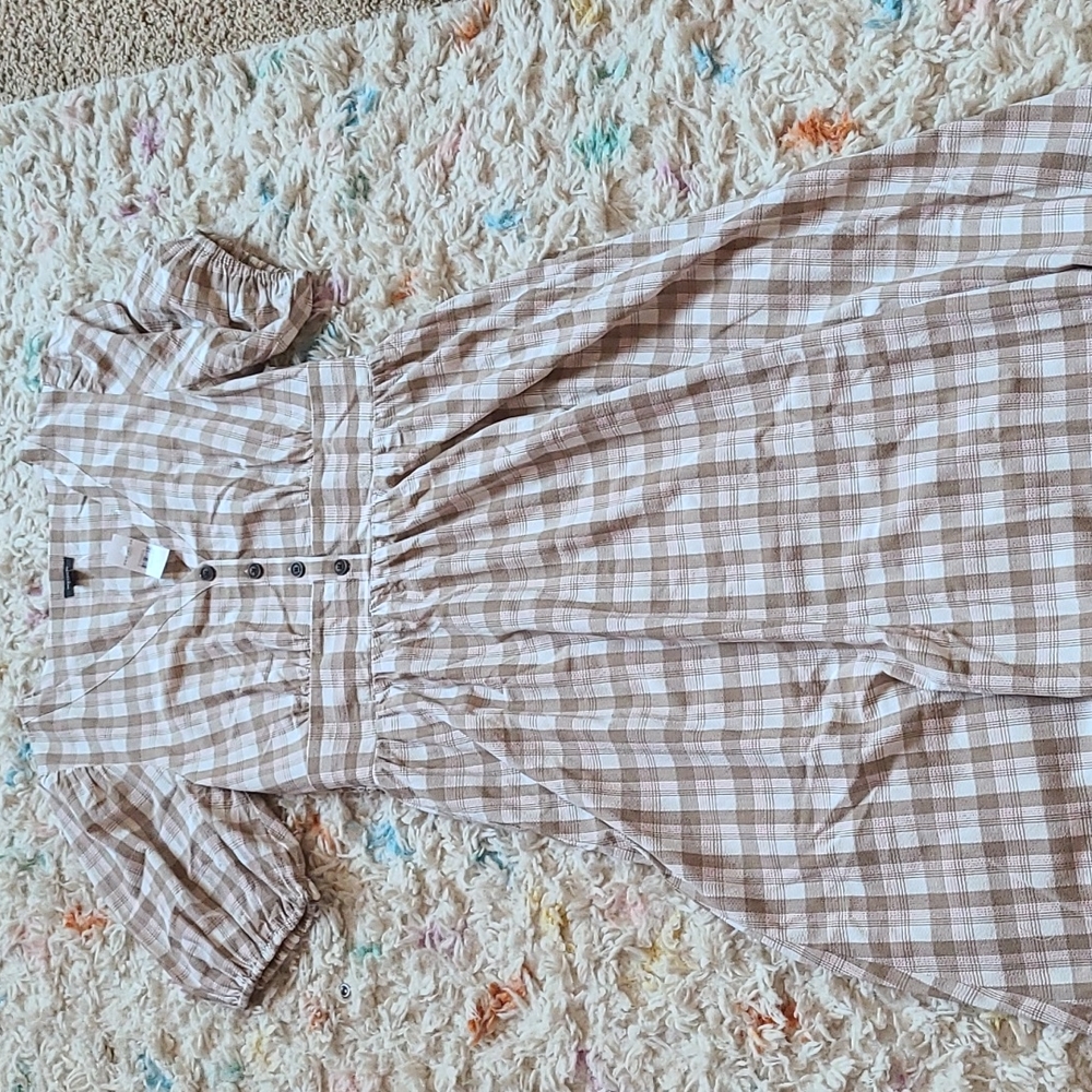 Ann Taylor Factory checkered midi dress size L